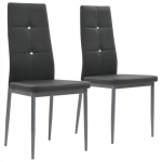 Vidaxl Eetkamerstoelen 43x43,5x96 Cm Kunstleer 2 St - Grijs