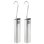 Set Van 2x Radiator Waterverdampers/luchtbevochtigers Rvs 20 Cm - Luchtbevochters - Silver