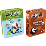 Spellenbundel - Squla - 2 Stuks - Flitsquiz Groep 1 2 3 - Spelling Kaartspel (Groep 3&4)