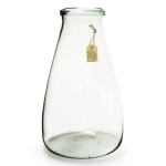 Bellatio Design Transparante Trechter Vaas/vazen Van Eco Glas 24 X 40 Cm - Vazen
