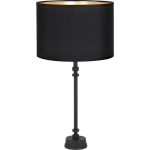 Light & Living Howell Tafellamp Met Gouden Binnenzijde - Zwart