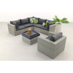 SUNS Parma Loungeset - Inclusief Loungestoel - White Grey - Grijs