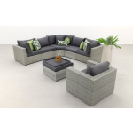 SUNS Parma Loungeset Xl - Inclusief Loungestoel - White Grey - Grijs