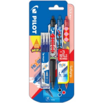 Pilot Roller Frixion Clicker Mika, Blister Van 3 Stuks In Geassorteerde Kleuren + Gratis Refill