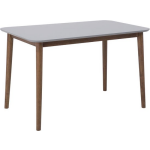 Beliani Modesto Eettafel Rubberhout 77 X 118 Cm - Grijs