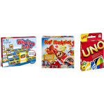 Hasbro Spellenbundel - Bordspel - 3 Stuks - Wie Is Het? & Uno & Stef Stuntpiloot