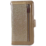 Hem Apple Iphone 12 Mini - Magic Glitter Gold - Leren Rits Portemonnee Telefoonhoesje