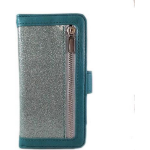 Hem Apple Iphone 12 Pro Max - Magic Glitter Pure - Leren Rits Portemonnee Telefoonhoesje - Turquoise