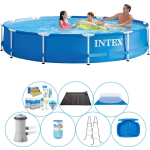 Intex Zwembad Super Deal - 8-delig - Metal Frame Rond 366x76 Cm - Blauw