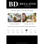 Bellatio Design Tafelzeil/tafelkleed Linnen Look 140 X 245 Cm - Tuintafelkleed - Blauw