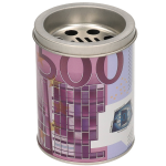 Kleine Asbak Met Deksel 500 Euro Opdruk 10 Cm Metaal - Asbakken - Paars