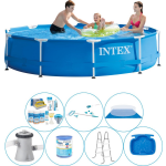 Intex Alles In 1 Zwembad Pakket - 8-delig - Metal Frame Rond 305x76 Cm - Blauw