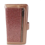 Hem Apple Iphone 12 Pro - Magic Glitter Rose Gold - Leren Rits Portemonnee Telefoonhoesje - Roze