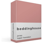 Beddinghouse Jersey Topper Hoeslaken - 100% Gebreide Jersey Katoen - Lits-jumeaux (180x200/220 Cm) - Pink - Roze