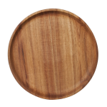 Kaarsenbord/kaarsenplateau Hout Rond D22 Cm - Dienblad Met Opstaande Rand Van 2 Cm. - Bruin