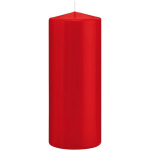 1x Rode Cilinderkaars/stompkaars 8 X 20 Cm 119 Branduren - Stompkaarsen - Rood