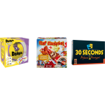 Hasbro Spellenbundel - Bordspellen - 3 Stuks - Dobble Classic & 30 Seconds & Stef Stuntpiloot