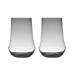 Bellatio Decorations Set Van 2x Stuks Transparante Luxe Grote Vaas/vazen Van Glas 35 X 25 Cm - Vazen