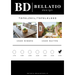 Bellatio Design Tafelzeil/tafelkleed Met Feest Print 140 X 300 Cm - Tafelzeilen - Wit