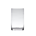 Bellatio Design Transparante Home-basics Cilinder Vorm Vaas/vazen Van Glas 40 X 15 Cm - Vazen