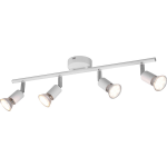 BES LED Led Plafondspot - Trion Pamo - Gu10 Fitting - 4-lichts - Rond - Mat - Aluminium - Wit