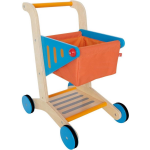 Hape houten winkelwagen oranje/ 50,4 cm - Blauw