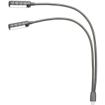 Adam Hall SLED 2 ULTRA USB LED dual zwanenhals-lamp met USB-connector