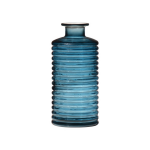 Bellatio Design Glazen Stijlvolle Bloemenvaas Transparant D9.5 En H21.5 Cm - Vazen - Blauw