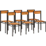 Vidaxl Eetkamerstoelen Massief Acaciahout Met Sheesham Afwerking 6 St - Bruin