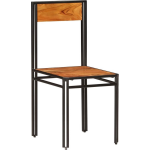 Vidaxl Eetkamerstoelen 2 St Massief Acaciahout Met Sheesham Afwerking - Bruin