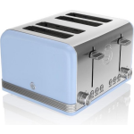 Swan 4-slot Retro Broodrooster 19020 - Azul