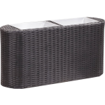 Vidaxl Plantenbak Verhoogd 80x25x40 Cm Poly Rattan - Negro