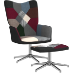 Vidaxl Relaxstoel Met Voetenbank Patchwork Stof