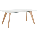 Beliani Hudson Eettafel Veiligheidsglas 90 X 180 Cm