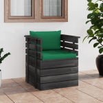 Vidaxl Tuinfauteuil Met Kussens Pallet Grenenhout - Verde