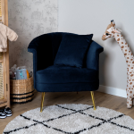 Bronx71 Stoel Babykamer Amy Velvet - Blauw