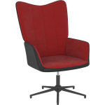 Vidaxl Relaxstoel Fluweel En Pvc Wijn - Rood