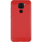 Bmax Carbon Soft Case Hoesje Voor Xiaomi Redmi Note 9 - Red/ - Rood