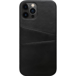 Bmax Pu Leather Card Slots Hard Case Hoesje Voor Iphone 12 Pro - Black/ - Zwart