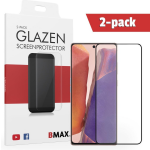 2-pack Bmax Samsung Note 20 Screenprotector - Glass - Full Cover 2.5d - Black/zwart