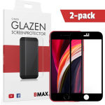 2-pack Bmax Apple Iphone Se 2020 Screenprotector - Glass - Full Cover 5d - Black