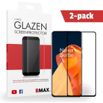 2-pack Bmax Oneplus 9 Screenprotector - Glass - Full Cover 2.5d - Black