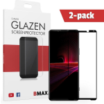 2-pack Bmax Sony Xperia 1 Iii Screenprotector - Glass - Full Cover 2.5d - Black