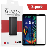 2-pack Bmax Lg K40 Screenprotector - Glass - Full Cover 2.5d - Black