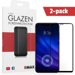 2-pack Bmax Xiaomi Mi 8 Pro Screenprotector - Glass - Full Cover 2.5d - Black