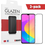 2-pack Bmax Xiaomi Mi 9 Lite Screenprotector - Glass - Full Cover 2.5d - Black