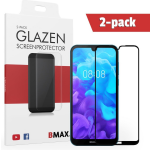 2-pack Bmax Huawei Y5 2019 Screenprotector - Glass - Full Cover 2.5d - Black