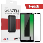 2-pack Bmax Huawei Mate 10 Lite Screenprotector - Glass - Full Cover 2.5d - Black