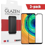 2-pack Bmax Huawei Mate 30 Screenprotector - Glass - Full Cover 2.5d - Black