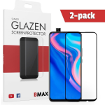 2-pack Bmax Huawei Y9 Prime Screenprotector - Glass - Full Cover 2.5d - Black
